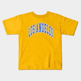 Los Angeles - Block Arch - Gold Blue/White Kids T-Shirt